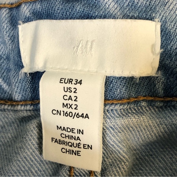 H&M 5-Pocket Wide High Jeans -Wash Denim - Picture 12 of 13